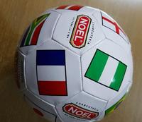 Balón de Fútbol Promocional con Bandera - Certificado ISO 9001, Cámara de Látex, Tamaño y Color Personalizables, Cosido a Máquina, Material PVC/TPU/PU Ahira