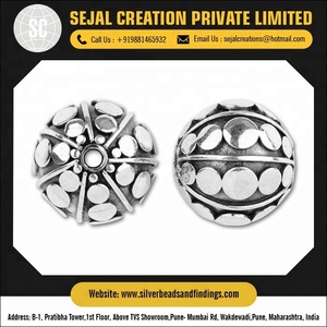 Perles en argent uni - Product Image 2