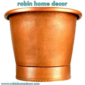 Best Quality Boat Shop Hammered Copper Bathtub for Hotel <b>Bathroom</b> Use for Export From India - Product Image 4