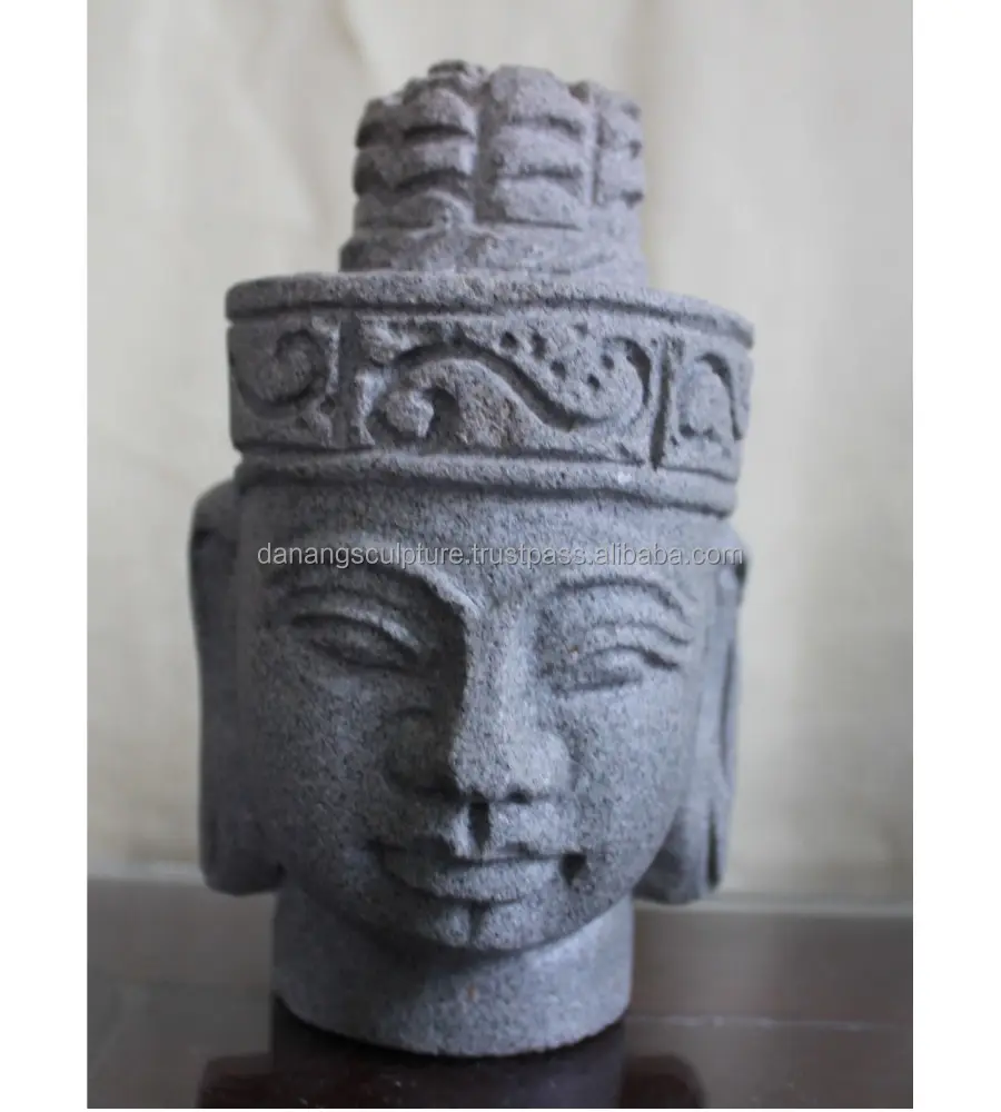 Shiva Hindu kafa kumtaşı heykeli DSF-HS60 taş tatil dekorasyon ve hediye Hindu tanrılar keski heykelcik Viet Nam 12cm