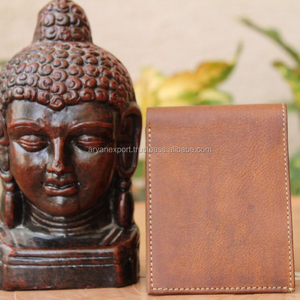 Monedero hecho a mano de cuero genuino Natural, tarjetero ATM, billetera múltiple - Product Image 3