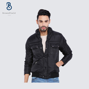 Último diseño al por mayor cremallera Slim Fit Bicker impermeable chaqueta promocional personalizada para los hombres invierno personalizado abrigos de invierno con calefacción - Product Image 5