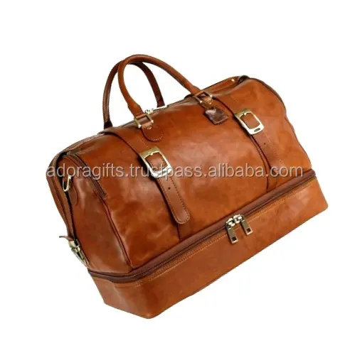 Alla moda di grande capacità di cuoio dell'unità di elaborazione borsa da viaggio/new fancy vendita calda borsa da viaggio in pelle/india fornitore da viaggio alla moda sacchetto di cuoio duffle