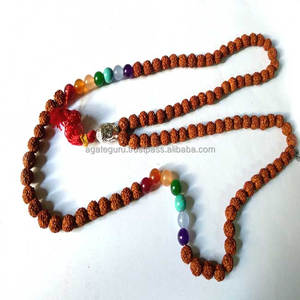 Cuentas de Ágata de los Siete Chakras, Jaap Mala, Unisex, Meditación, Nueva Era - Product Image 1