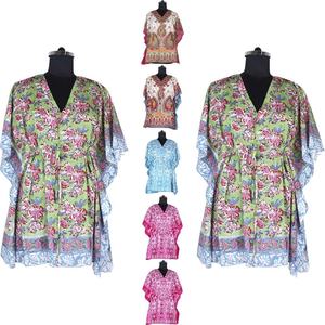 Nouveauté OEM, abaya imprimé sans manches en soie, caftan court pour femmes, robe de soirée de haute qualité, vêtements pour femmes, caftan court pour femmes - Product Image 1