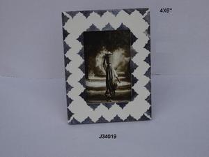 กรอบรูปฝังกระดูกพร้อมกระเบื้องโมเสคสีน้ำตาลลายกระดูกและงานโค้งสไตล์โมร็อกโกตกแต่งบ้าน - Product Image 4