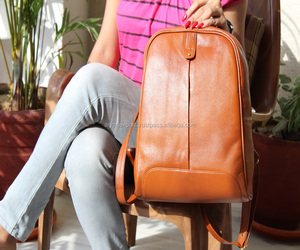 En Cuir véritable En Cuir De Mode Élégant Sac À Dos Sac D'école - Product Image 1