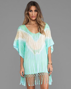 Vêtements pour femmes Rayon Designer Tie dye Dentelle Caftan Cover Up - Product Image 1