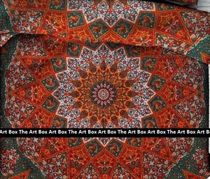 Manta de tamaño Queen con Mandala indio, funda de edredón, colcha, ropa de cama, funda nórdica Bohemia para decoración del hogar - Product Image 4