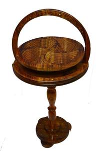 ตะกร้าสปริงพับได้ไม้ชิงชันแข็งแรง,ตะกร้าผลไม้ตัดเกลียวขนาด18นิ้ว24นิ้วตะกร้าแอปเปิ้ลแบบพับได้ดีไซน์แกะสลักจากไม้ - Product Image 5