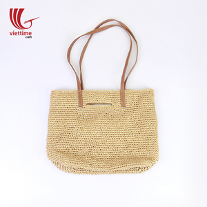 กระดาษที่สวยงามฟางถุงชายหาด,ทอผักตบชวากระเป๋าชายหาดในเวียดนามขายส่ง - Product Image 3