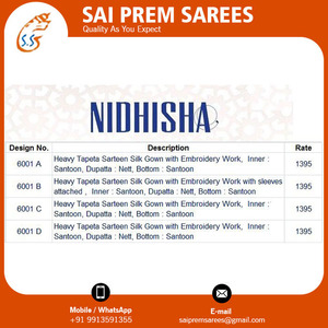 ชุดส่าหรีผ้าไหมสไตล์อินเดียสำหรับผู้ใหญ่ชุดยาวสไตล์แฟนซีสำหรับโอกาสพิเศษ - Product Image 6