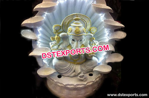 Hermosa boda bienvenida Ganesha estatua Ganpati fibra vidrio estatuas para entrada diferente estilo boda fibra estatua Reino Unido - Product Image 3