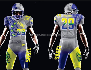 Hot Selling American <b>Football</b> Uniform High Quality Youth Team Sports Gear with Short Sleeves Breathable Plus <b>Size</b> Features - Product Image 2