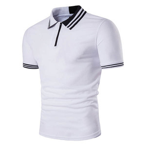 T-shirt de Golf professionnel gris à col roulé pour homme, en coton, 100% - Product Image 4