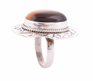 Oeil de tigre 925 bague plaquée argent bijoux en pierres précieuses bijoux en argent bague de créateur faite à la main bijoux bohème bague de forme ovale - Product Image 2