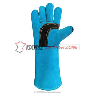 Gants de soudage en cuir suédé ISONZ Leather Zone certifiés EN 388, épaisseur 1,2 mm, longueur 14 pouces, antidérapants et résistants à la chaleur - Product Image 3