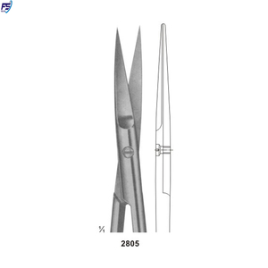 Tijeras rectas de acero inoxidable, de 115 mm instrumentos quirúrgicos, Blunt FS:2801 - Product Image 5