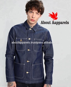 เสื้อแจ็กเก็ตยีนส์สำหรับผู้ชาย,เสื้อแจ็กเก็ตผ้ายีนส์แบบสั่งทำมีโลโก้แบรนด์ OEM - Product Image 3