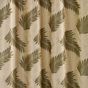 Rideaux à fenêtre en coton imprimé, vert et or, de luxe unies, pour le salon - Product Image 2