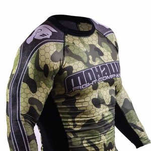 Custom Logo Sublimation Color Durable Quality Compression Wear Printing <b>MMA</b> <b>Rash</b> <b>Guard</b> with Inner Use Custom Color - Product Image 1