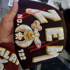 Fez หมวกผ้าสักหลาดขนสัตว์,หมวกแก๊ปคลุมผมขนสัตว์100% ที่กำหนดเองในมือปักชนะต้นแบบผ้าหดตัวสำหรับผู้ใหญ่5-8days - Product Image 2