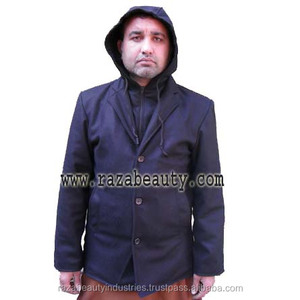 Ventes chaudes 2027, blazer en laine écologique à capuche pour homme de haute qualité - Product Image 1