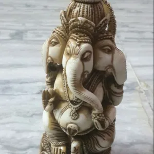 Handmade unique rare marble-dust very very fine carved beautiful ganesha god home decorative /gift