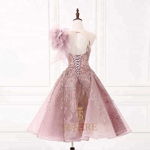 Sexy une ligne ajusté appliqué corsage court une ligne <span class=keywords><strong>robe</strong></span> <span class=keywords><strong>de</strong></span> soirée <span class=keywords><strong>de</strong></span> remise des diplômes <span class=keywords><strong>robe</strong></span> <span class=keywords><strong>de</strong></span> cocktail africaine - Product Image 3