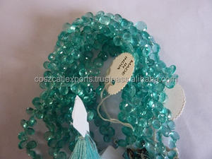 Perles en vrac Apatite Quartz perles cristaux pierres de guérison pierre précieuse pour la fabrication de bijoux couleur néon - Product Image 3