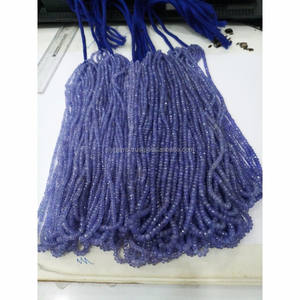 Perles rondes naturelles en tanzanite bleu royal au prix de gros pour la fabrication de bijoux perles en vrac de haute qualité - Product Image 6