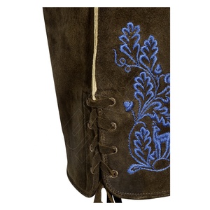 Lederhosen traditionnel antique | Shorts en cuir classiques du festival allemand | Fournisseur de tenues OEM Oktoberfest - Product Image 5