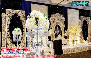 แผงไฟเบอร์สำหรับตกแต่งฉากหลังงานแต่งงาน สีขาว โครงประตูงานแต่งงาน FRP ขายส่ง แผงฉากหลังงานแต่งงานสำหรับงานอีเว้นท์ สหรัฐอเมริกา - Product Image 6