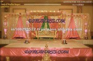 Mandap de doble pilar para boda, accesorio de diseño de boda, de plata antigua - Product Image 5