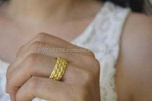 Switchback Design Classique Argent Sterling Plaqué Or Opale Cluster Bague Déclaration Dainty Chic Midi Vintage Crystal Cottage Core - Product Image 4