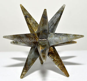 Haute qualité cristal merkaba étoile labradorite merkaba 12 Points Reiki Guérison cristal quartz merkaba étoile pierre précieuse En Gros - Product Image 2