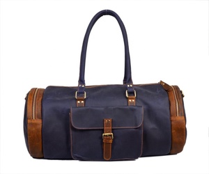 Bolsas de viaje de lona de cuero genuino de la mejor calidad multifuncional del fabricante al por mayor para hombres - Product Image 1