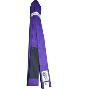 Cinturón Jiu Jitsu brasileño tejido de perlas hecho a medida de alta calidad Color púrpura dirigido para artes marciales y ropa - Product Image 2