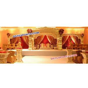 Conjunto de Mandap Tradicional para Bodas Indias, Diseño Moderno, Decoraciones y Sillas para Bodas Indias, Popular en Bollywood, EE. UU. - Product Image 1
