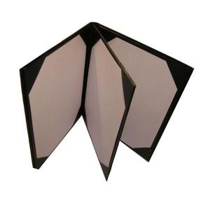 ปกเมนูหนังแบบกำหนดเองสำหรับร้านอาหารหรูหรา/ที่หุ้มเมนูหนังนูน - Product Image 1