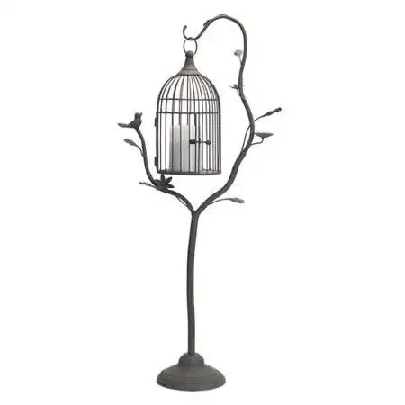 Деревянная подвесная птичья клетка серебряного цвета Блестящий металлический дизайн стильный лучшее качество причудливая оптовая продажа птичьей клетки