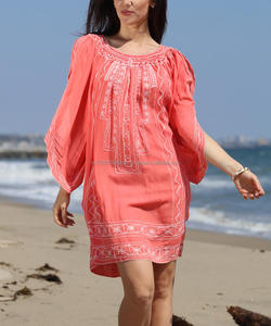 ชุดว่ายน้ำฤดูร้อน,ชุดเดรสสั้นเปิดไหล่เซ็กซี่ปักลายชุดคลุมสำหรับฤดูร้อน - Product Image 4