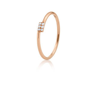 Anillos de Boda de Plata de Ley con Incrustaciones de Diamantes Simulados y Baño de Rodio, Joyería Personalizable de Moda - Product Image 1