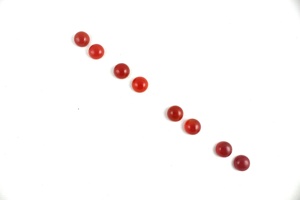 Cabujones de Calcedonia Natural para mujer, 4 pares de piedras preciosas de color naranja con forma redonda, cabujones lisos de espalda plana, joyería hecha a mano - Product Image 5