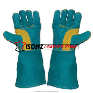 Guantes de Soldador ISONZ de Cuero Sintético con Diseño Personalizado, 2 mm de Grosor, 14 Pulgadas, Anti-Impacto/Anti-Corte, para Soldadura TIG/MIG - Product Image 2