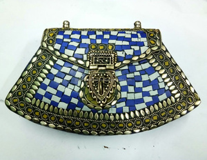 Bolsos de Mano de Diseño Indio para Mujer, Hechos a Mano, Metálicos, Geométricos, con Cuentas, Estilo Bohemio, para Fiestas, Compras y Salidas Nocturnas - Product Image 1