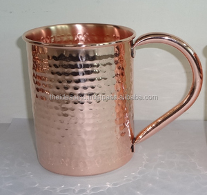 Taza Moscow Mule de Cobre Sólido Martillado de Pared Recta, 16 oz - Product Image 1