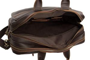 Leather <b>Laptop</b> <b>Messenger</b> <b>Bag</b> with Adjustable Strap Genuine Leather Crazy Horse Satchel Office <b>Bag</b> - Product Image 3