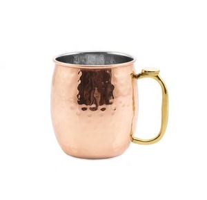Mule en cuivre faite à la main sur mesure tasses massives martelées avec poignée en laiton vente de Noël bas quantité minimale de commande fabricant vente directe d'usine - Product Image 1