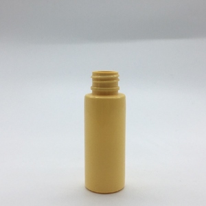 ขวดพลาสติก PET เครื่องสำอางสีเหลืองแข็ง30มล. รูปทรงกระบอกขวด PET พร้อมเครื่องพ่นหมอก - Product Image 3